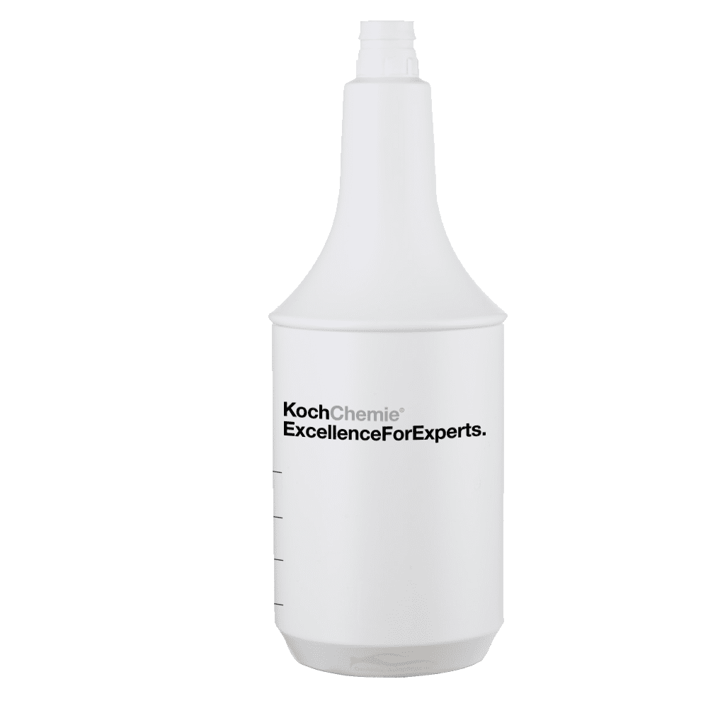 Koch Chemie bouteille cylindrique et gobelet gradué en un, la bouteille vide originale comme base pour un pulvérisateur dans la préparation automobile 1.000ml 1 litre